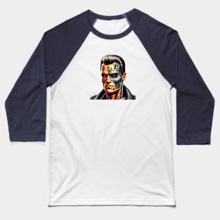 T 800 8Bit Portrait Baseball T-Shirt